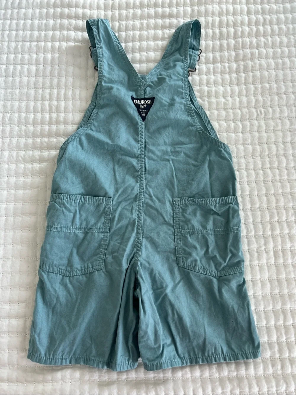 Oshkosh blue overalls with adjustable straps